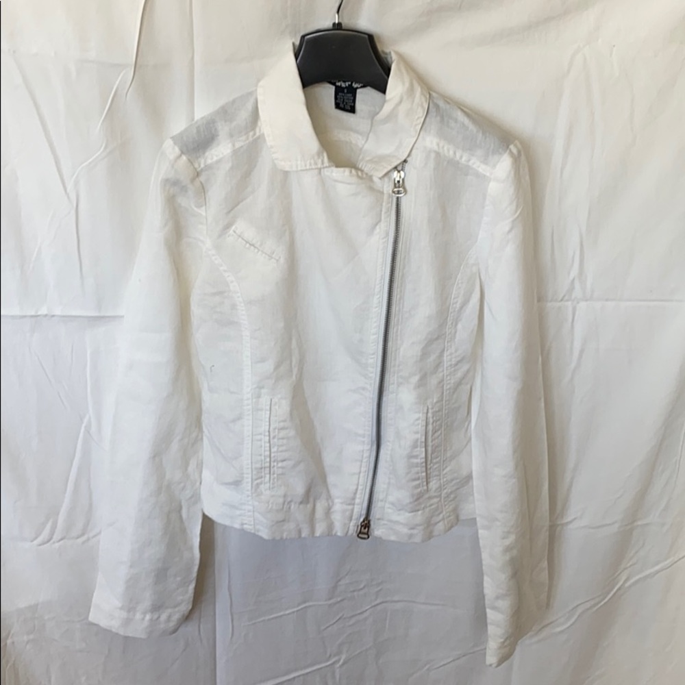Planet Gold Small cotton linen moto jacket
